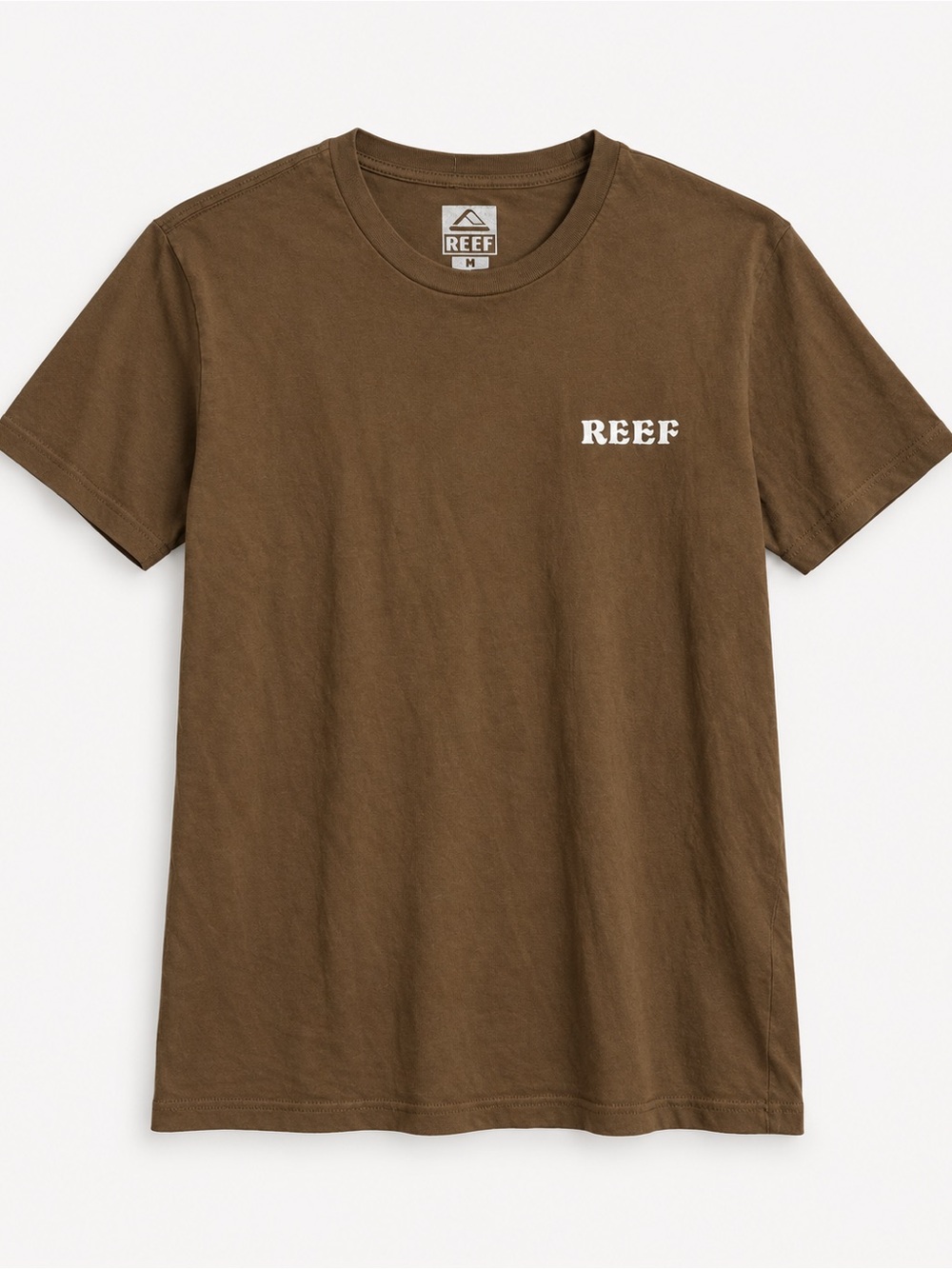 REEF Salt Sand Brown Graphic T-Shirt Men’s M Surf Skate Beach Coastal